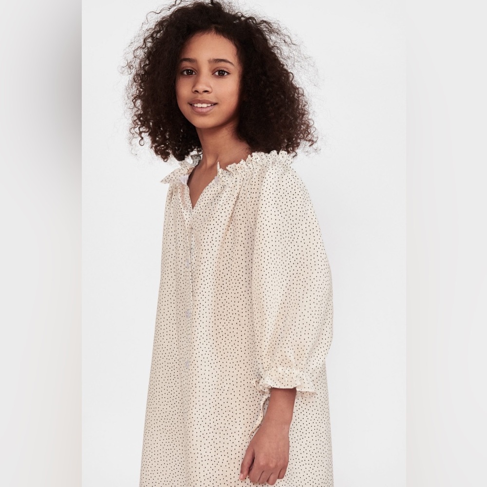 Sleeper - Girls Linen Petit Dress in Micro Polka Dot -size 1 (toddler sz 2) BNWT - Picture 9 of 14